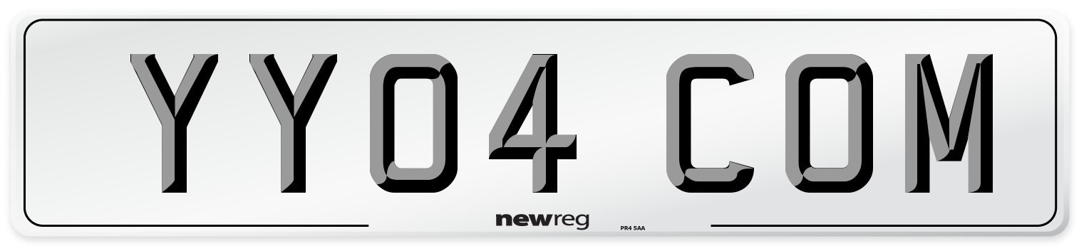 YY04 COM Number Plate from New Reg
